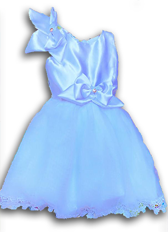 Maxim Fashions - Light Silky blue dress